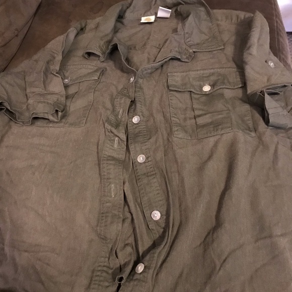 Women’s button up short sleeve blouse - Picture 1 of 2